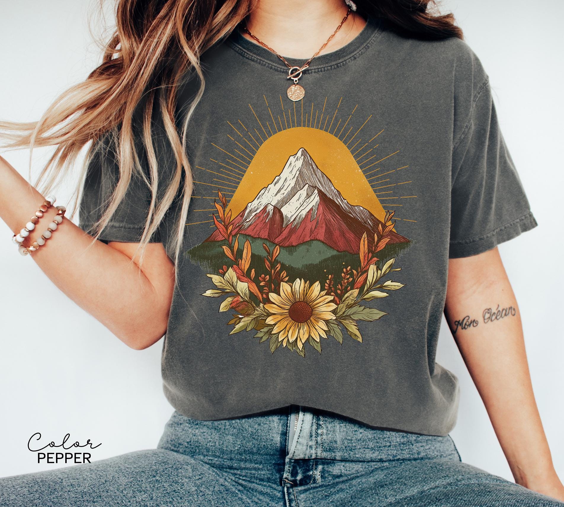 Mountain Nature Shirt, Nature Shirt, Comfort Colors, Mountain Shirt, Nature Hiking Shirt, Outdoor Lover Shirt, National Parks,boho nature