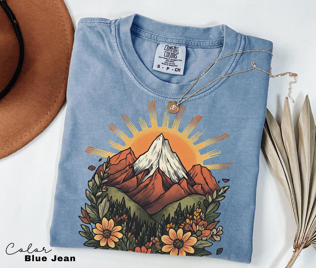 Mountain Nature Shirt, Nature Shirt, Comfort Colors, Mountain Shirt, Nature Hiking Shirt, Outdoor Lover Shirt, National Parks,boho nature