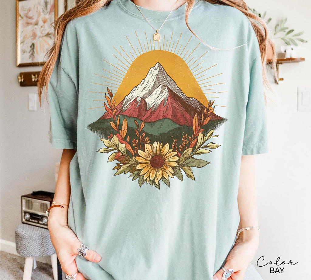 Mountain Nature Shirt, Nature Shirt, Comfort Colors, Mountain Shirt, Nature Hiking Shirt, Outdoor Lover Shirt, National Parks,boho nature