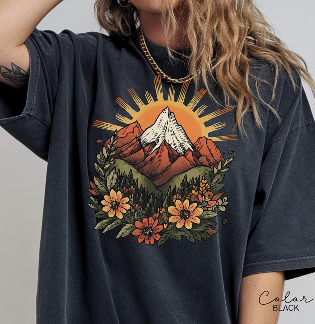 Mountain Nature Shirt, Nature Shirt, Comfort Colors, Mountain Shirt, Nature Hiking Shirt, Outdoor Lover Shirt, National Parks,boho nature