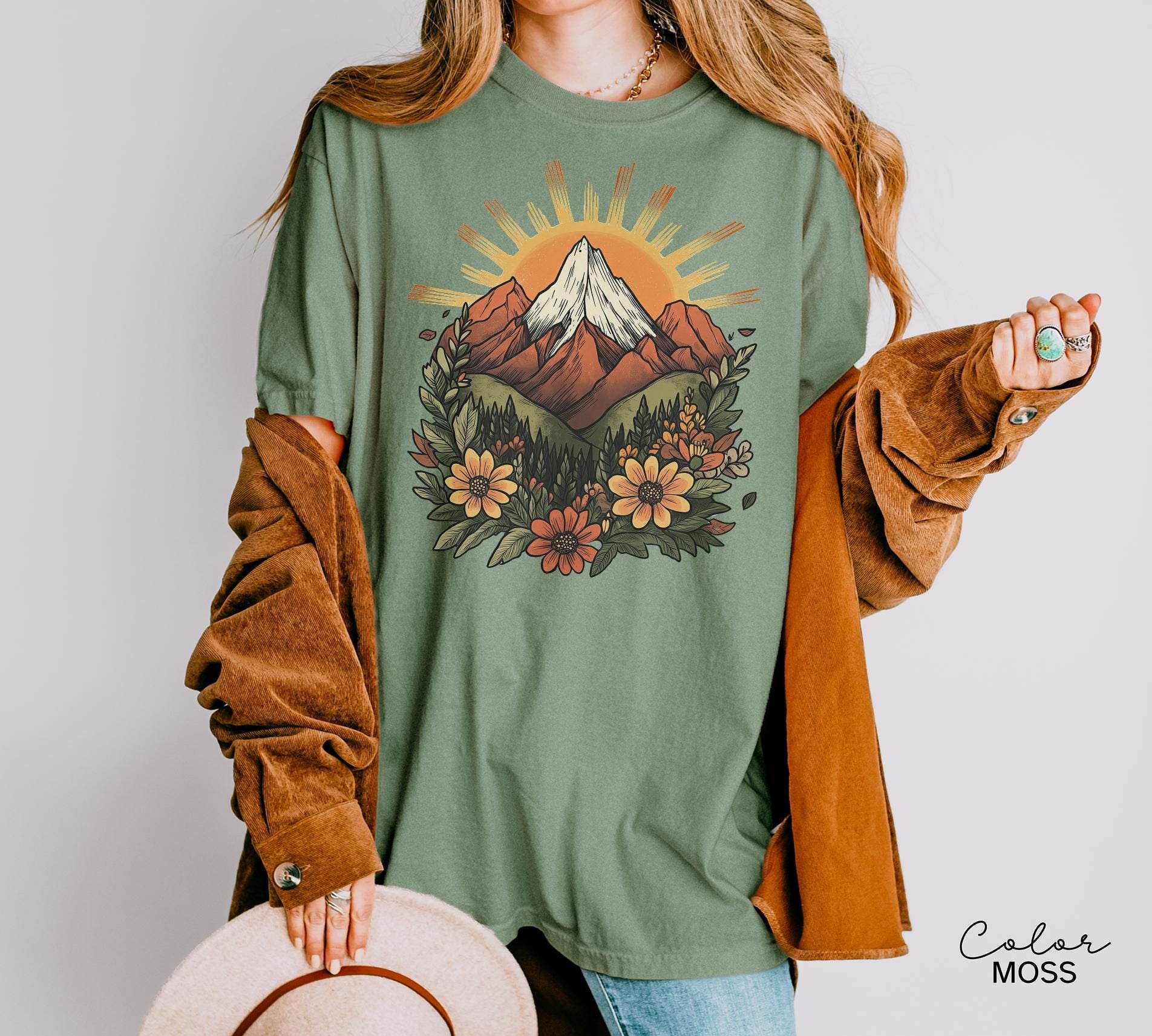 Mountain Nature Shirt, Nature Shirt, Comfort Colors, Mountain Shirt, Nature Hiking Shirt, Outdoor Lover Shirt, National Parks,boho nature