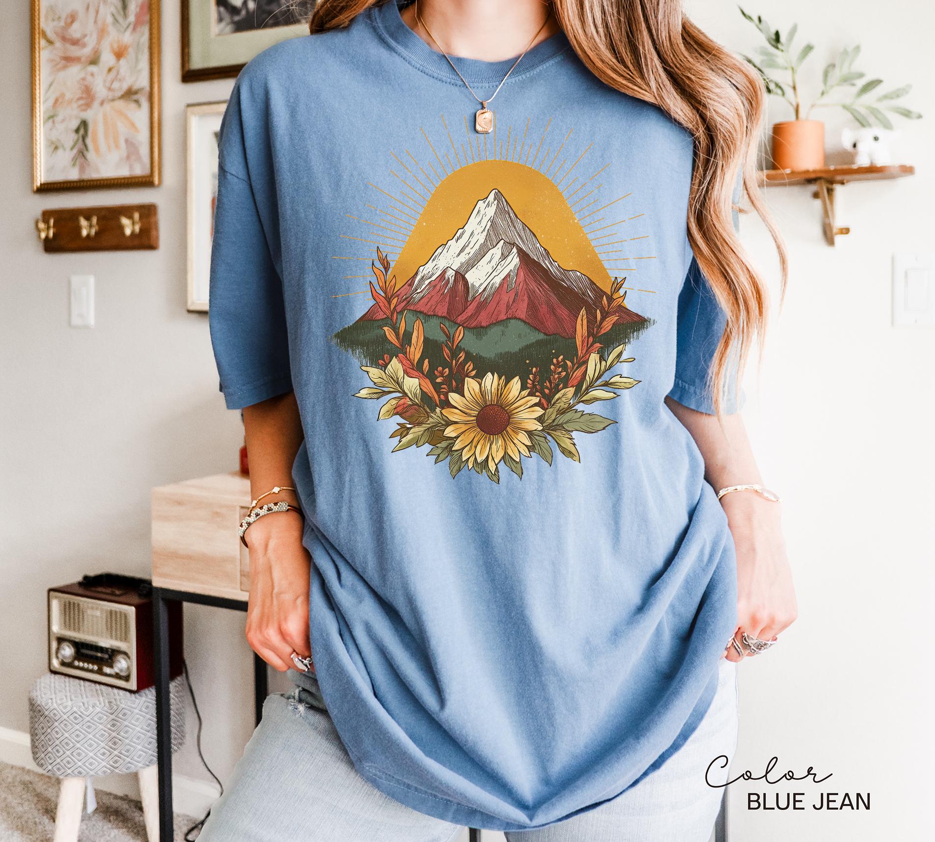 Mountain Nature Shirt, Nature Shirt, Comfort Colors, Mountain Shirt, Nature Hiking Shirt, Outdoor Lover Shirt, National Parks,boho nature