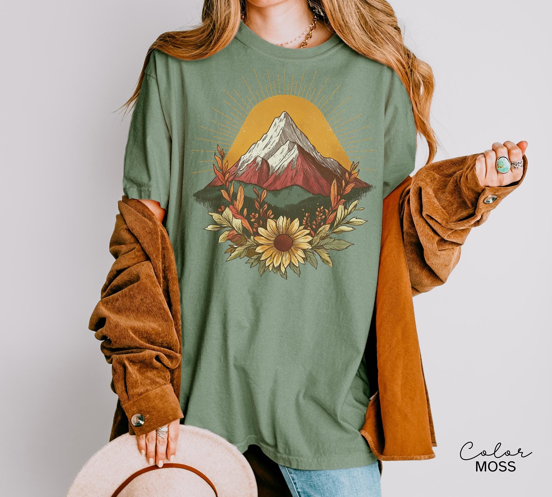 Mountain Nature Shirt, Nature Shirt, Comfort Colors, Mountain Shirt, Nature Hiking Shirt, Outdoor Lover Shirt, National Parks,boho nature