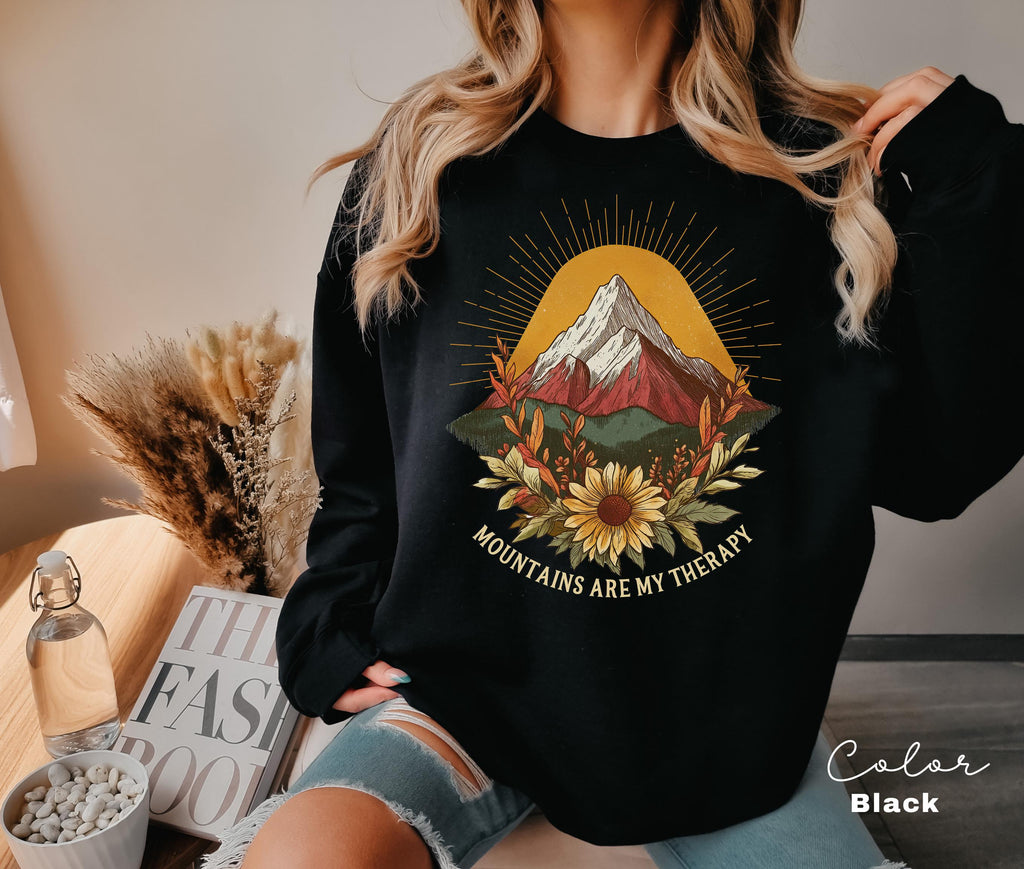 Mountain Nature Sweatshirt, Nature Crewneck, Positive Quote Sweatshirt, Mountain Nature Hiking, Outdoor Lover, National Parks,boho nature