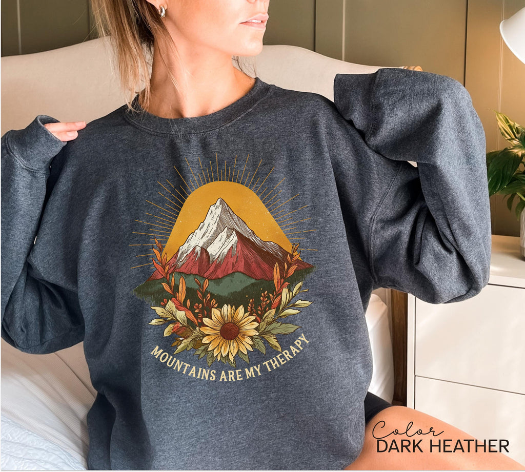 Mountain Nature Sweatshirt, Nature Crewneck, Positive Quote Sweatshirt, Mountain Nature Hiking, Outdoor Lover, National Parks,boho nature