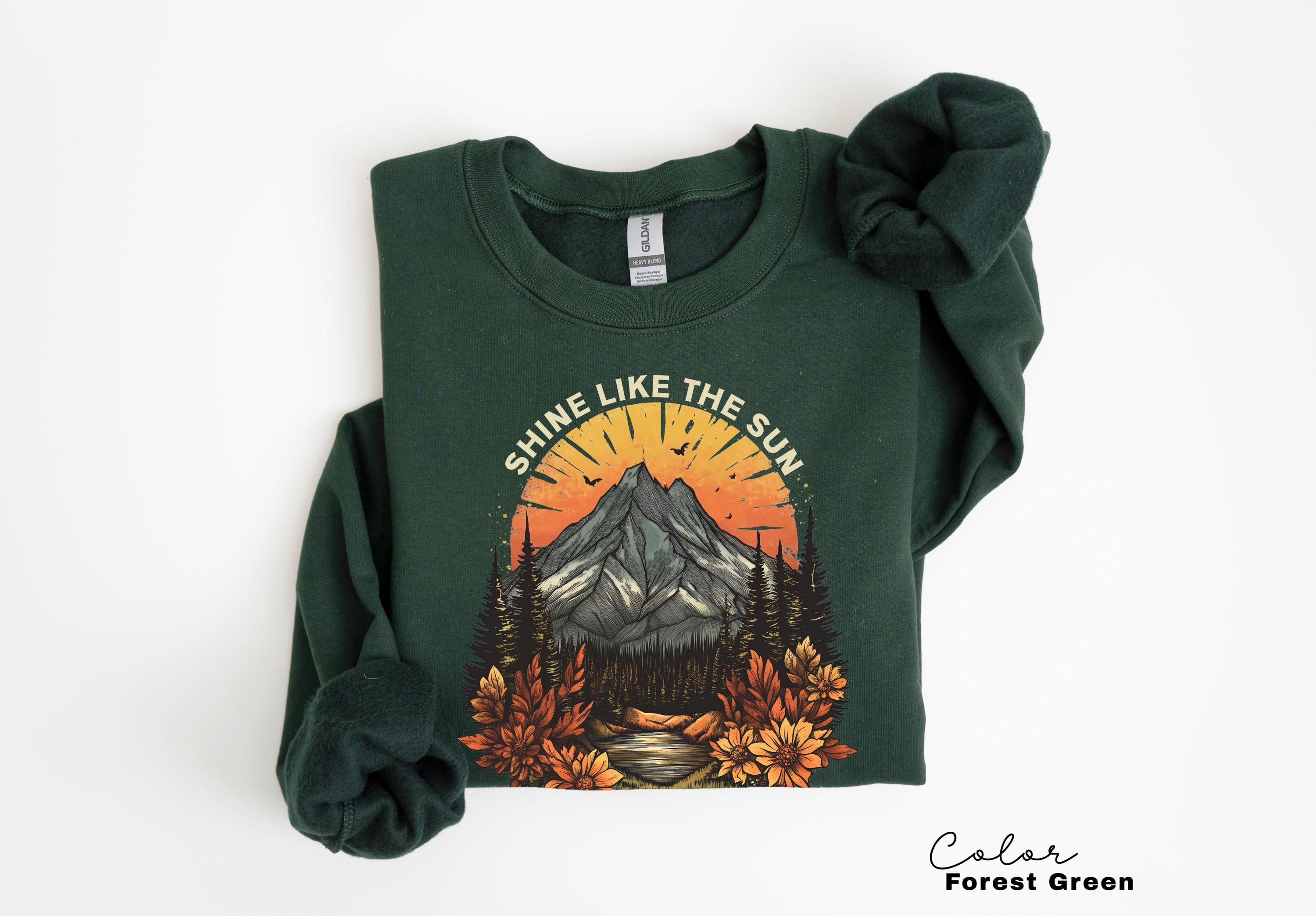 Mountain Nature Sweatshirt, Nature Crewneck, Positive Quote Sweatshirt, Mountain Nature Hiking, Outdoor Lover, National Parks, Boho nature