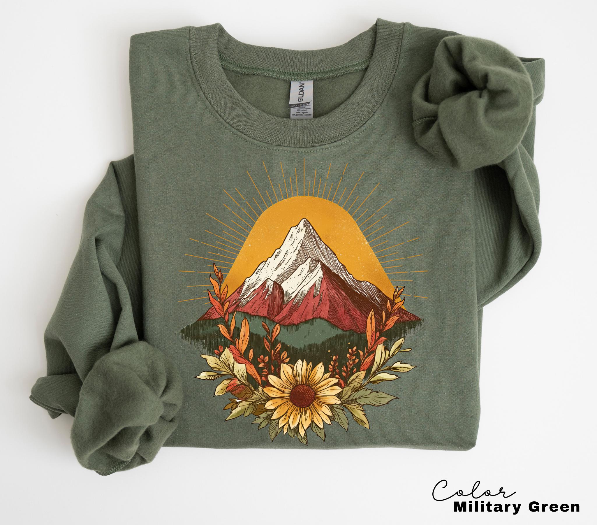 Mountain Nature Sweatshirt, Nature Crewneck, Positive Quote Sweatshirt, Mountain Nature Hiking, Outdoor Lover, National Parks,boho nature