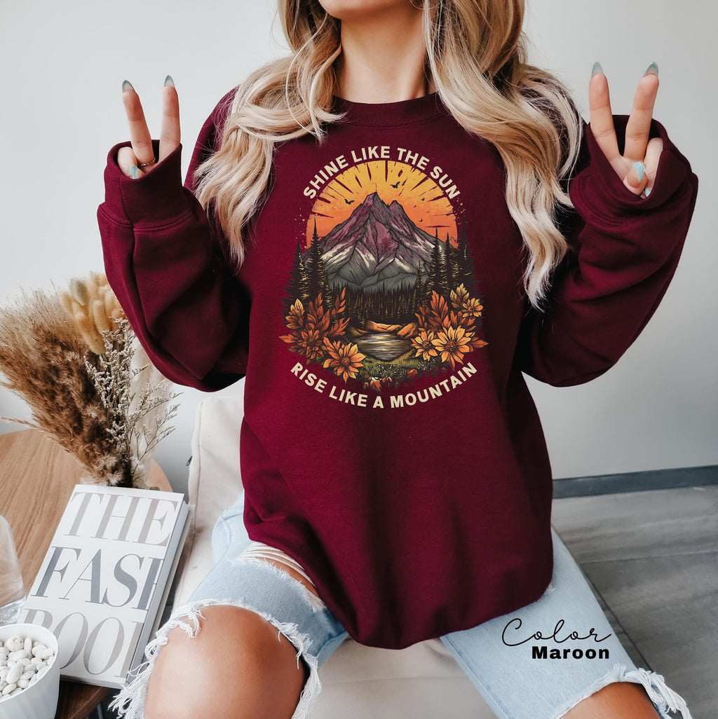 Mountain Nature Sweatshirt, Nature Crewneck, Positive Quote Sweatshirt, Mountain Nature Hiking, Outdoor Lover, National Parks, Boho nature