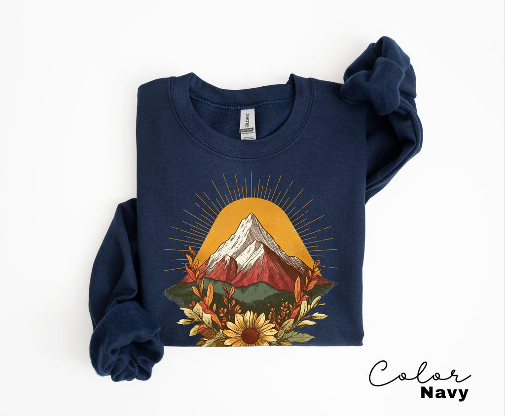 Mountain Nature Sweatshirt, Nature Crewneck, Positive Quote Sweatshirt, Mountain Nature Hiking, Outdoor Lover, National Parks,boho nature
