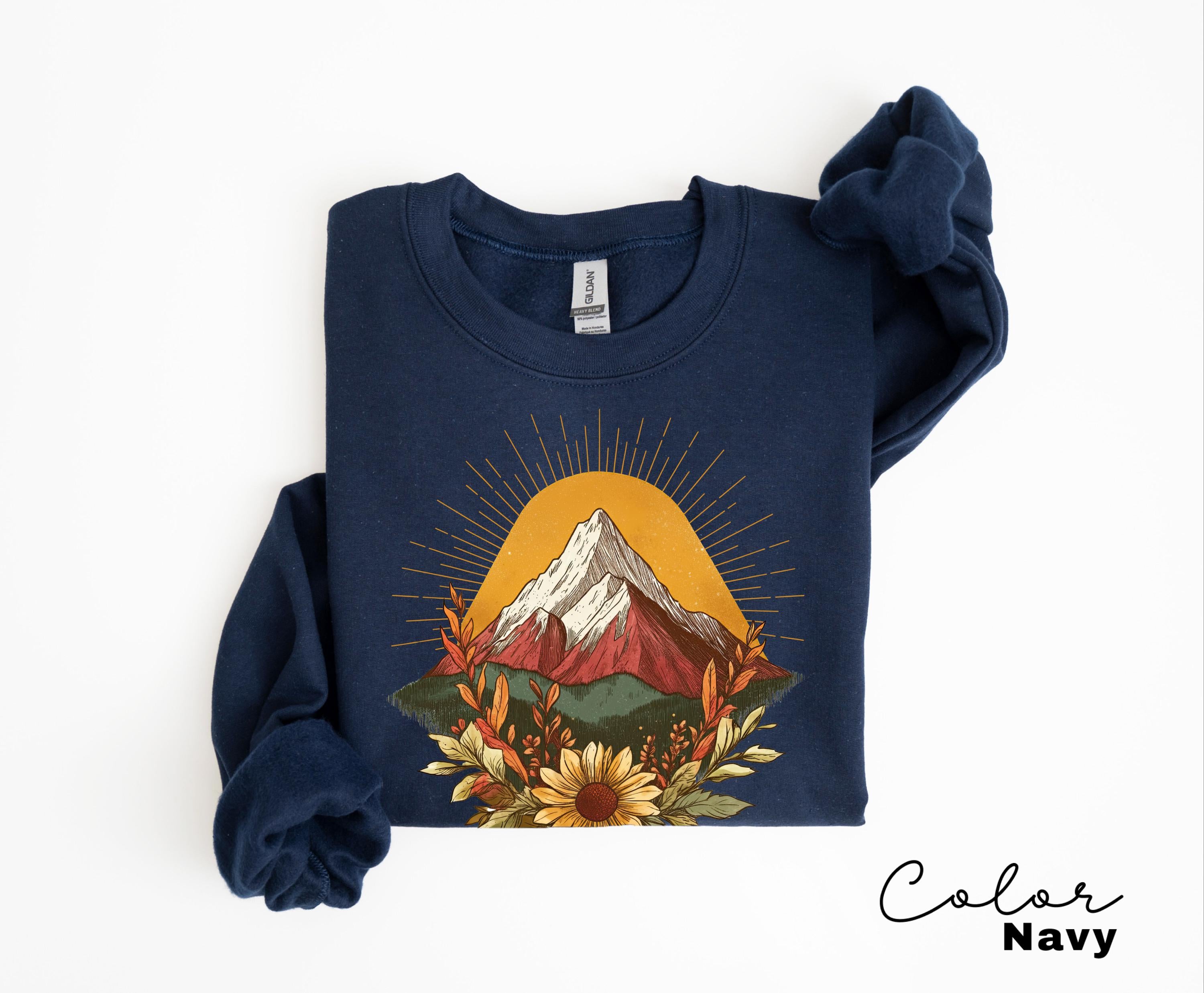 Mountain Nature Sweatshirt, Nature Crewneck, Positive Quote Sweatshirt, Mountain Nature Hiking, Outdoor Lover, National Parks,boho nature