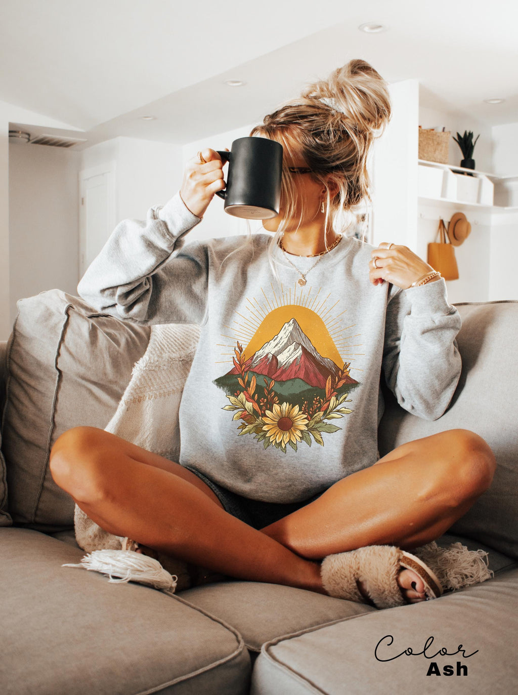 Mountain Nature Sweatshirt, Nature Crewneck, Positive Quote Sweatshirt, Mountain Nature Hiking, Outdoor Lover, National Parks,boho nature