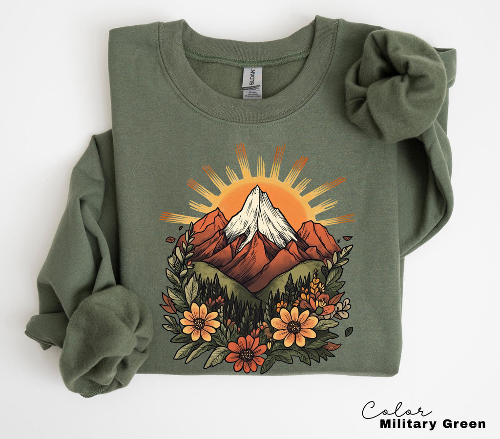 Mountain Nature Sweatshirt, Nature Crewneck, Positive Quote Sweatshirt, Mountain Nature Hiking, Outdoor Lover, National Parks,boho nature