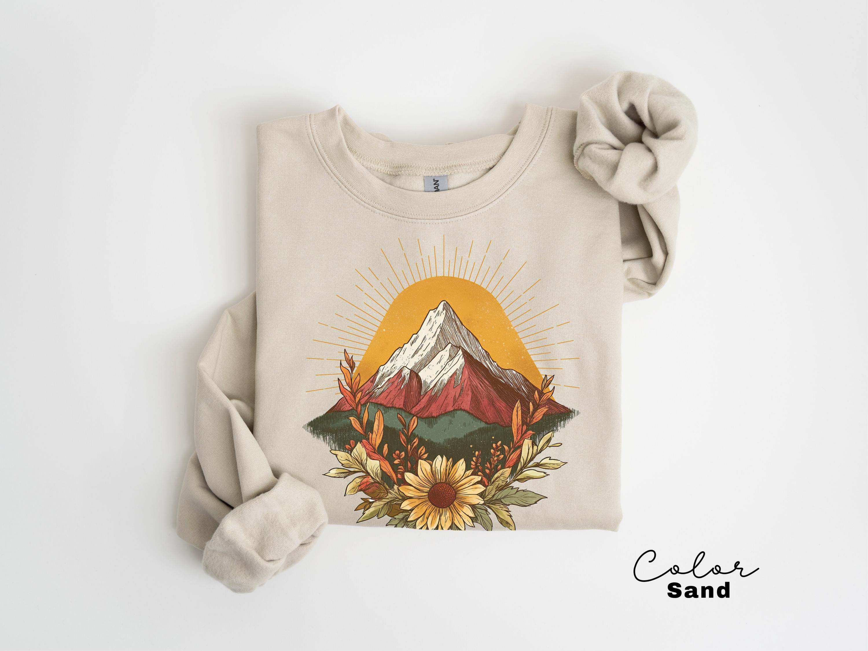 Mountain Nature Sweatshirt, Nature Crewneck, Positive Quote Sweatshirt, Mountain Nature Hiking, Outdoor Lover, National Parks,boho nature