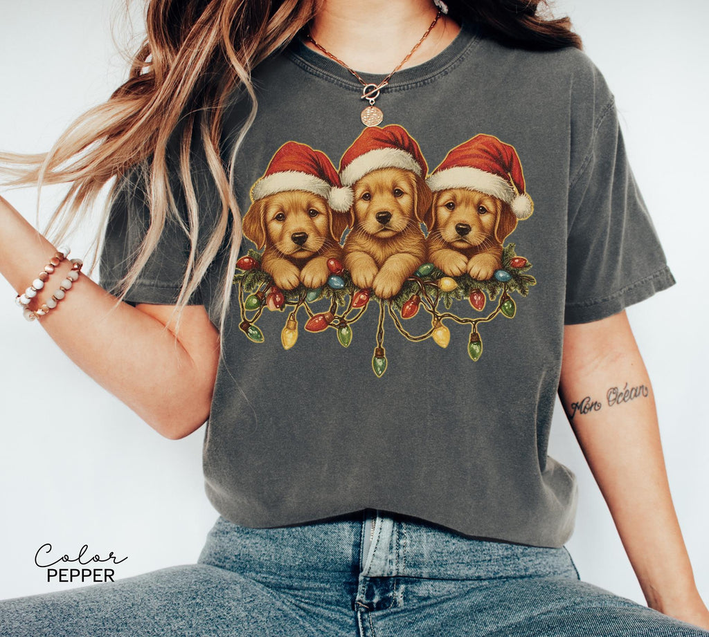 Retro Christmas Dog Shirt, Dog Owner Christmas Gift, Comfort Colors T-Shirt, Dog Christmas Shirt, Christmas Shirt, Holiday Shirt, Dog Gift