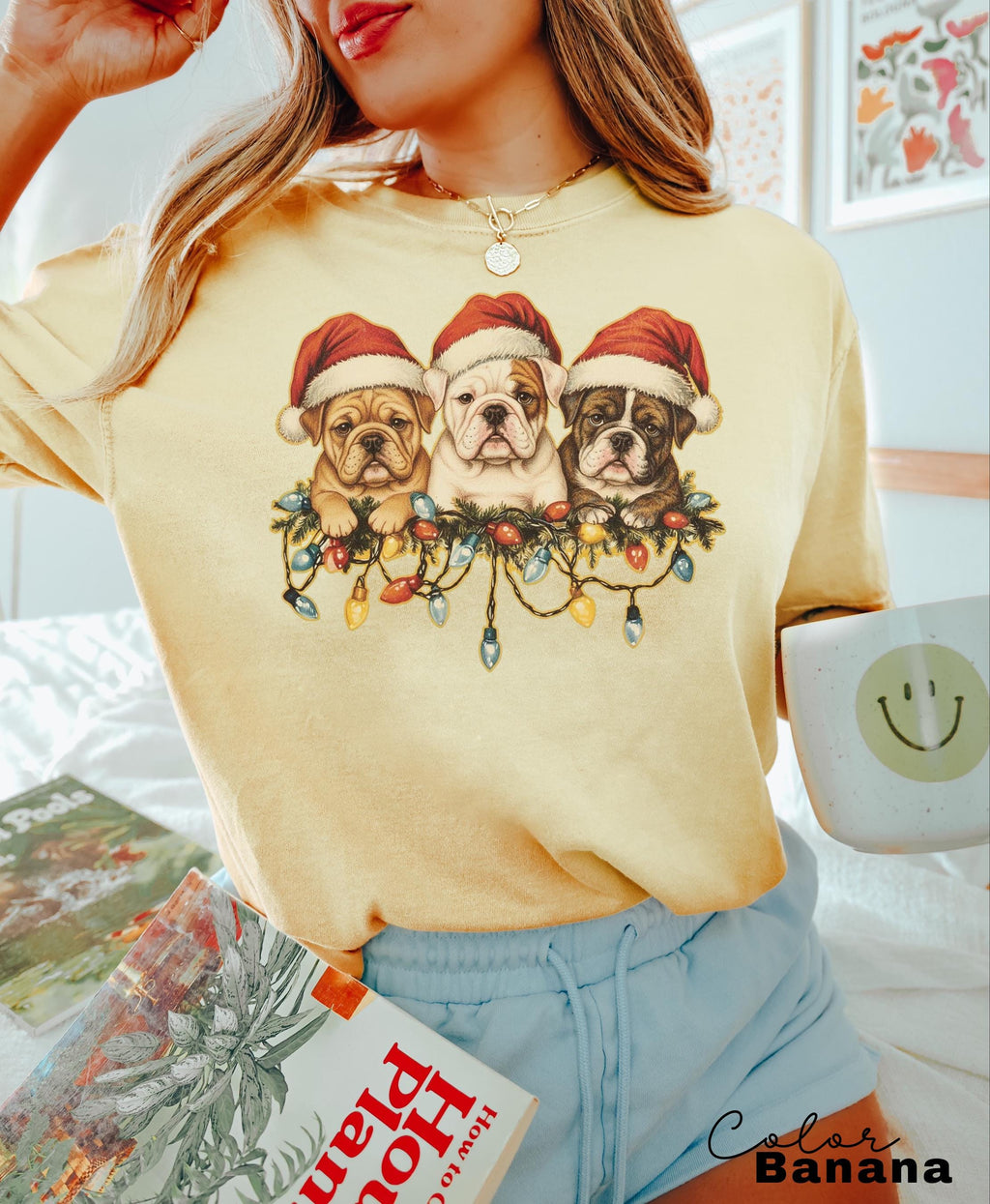 Retro Christmas Dog Shirt, Dog Owner Christmas Gift, Bulldog Xmas T-Shirt, Dog Christmas Shirt, Christmas Shirt, Holiday Shirt, Dog Gift