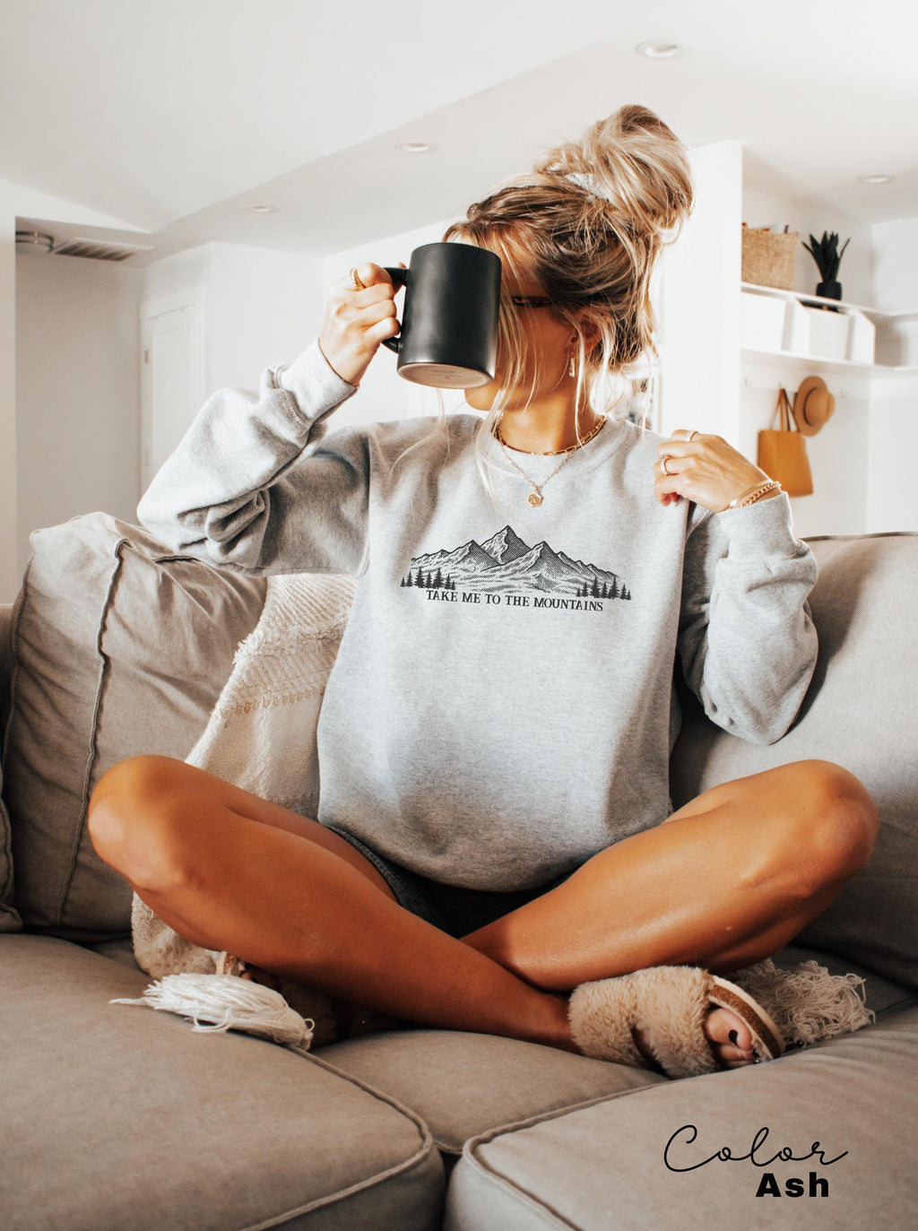 Mountain Hiking Sweatshirt, Take Me to the Mountains Sweatshirt, Nature Hiking Shirt, Outdoor Lover Sweatshirt, Positive Saying
