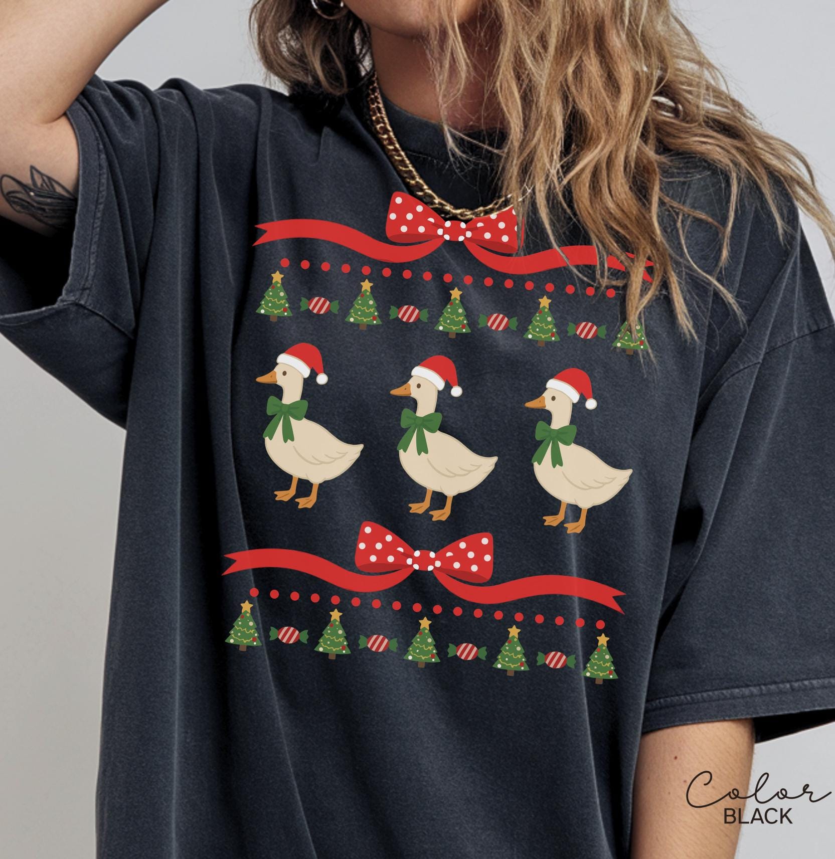 Christmas Comfort Colors Goose Shirt Funny Holiday Tshirt Festive Jolly Goose Tee Merry Christmas Shirt Just A Merry Goose Bells Tee