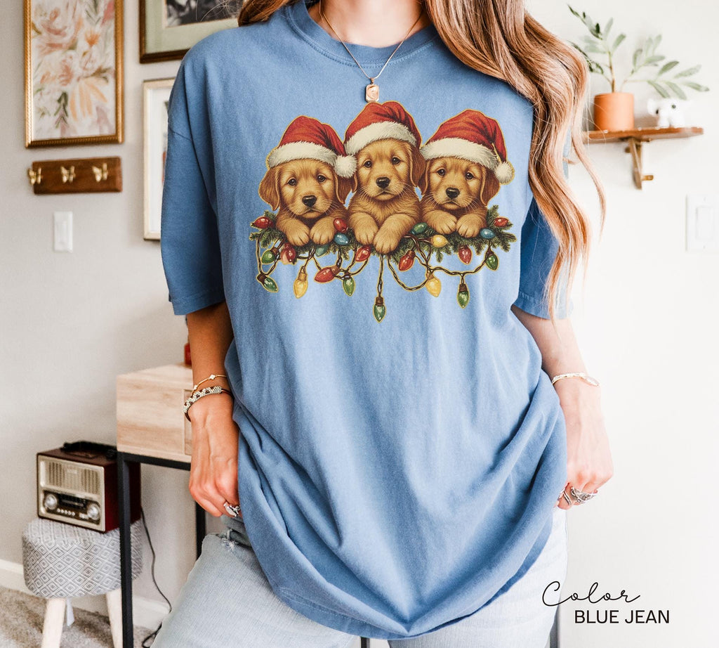 Retro Christmas Dog Shirt, Dog Owner Christmas Gift, Comfort Colors T-Shirt, Dog Christmas Shirt, Christmas Shirt, Holiday Shirt, Dog Gift