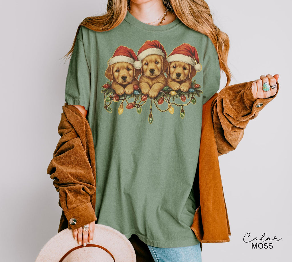 Retro Christmas Dog Shirt, Dog Owner Christmas Gift, Comfort Colors T-Shirt, Dog Christmas Shirt, Christmas Shirt, Holiday Shirt, Dog Gift
