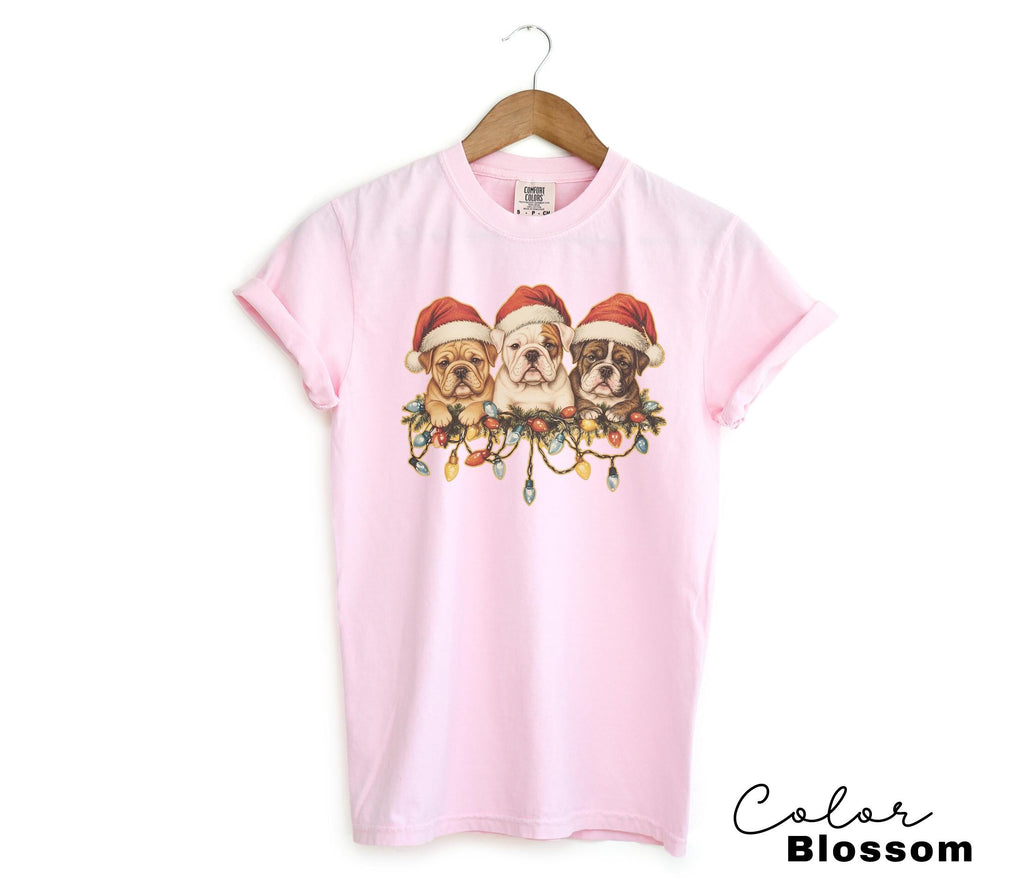 Retro Christmas Dog Shirt, Dog Owner Christmas Gift, Bulldog Xmas T-Shirt, Dog Christmas Shirt, Christmas Shirt, Holiday Shirt, Dog Gift