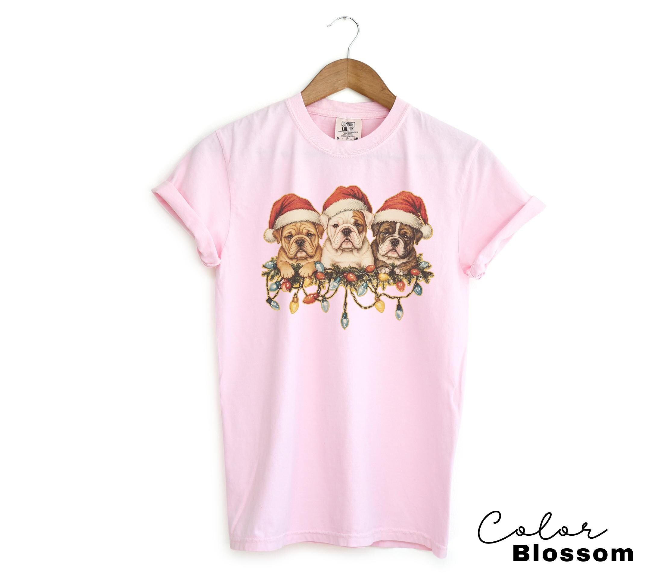 Retro Christmas Dog Shirt, Dog Owner Christmas Gift, Bulldog Xmas T-Shirt, Dog Christmas Shirt, Christmas Shirt, Holiday Shirt, Dog Gift