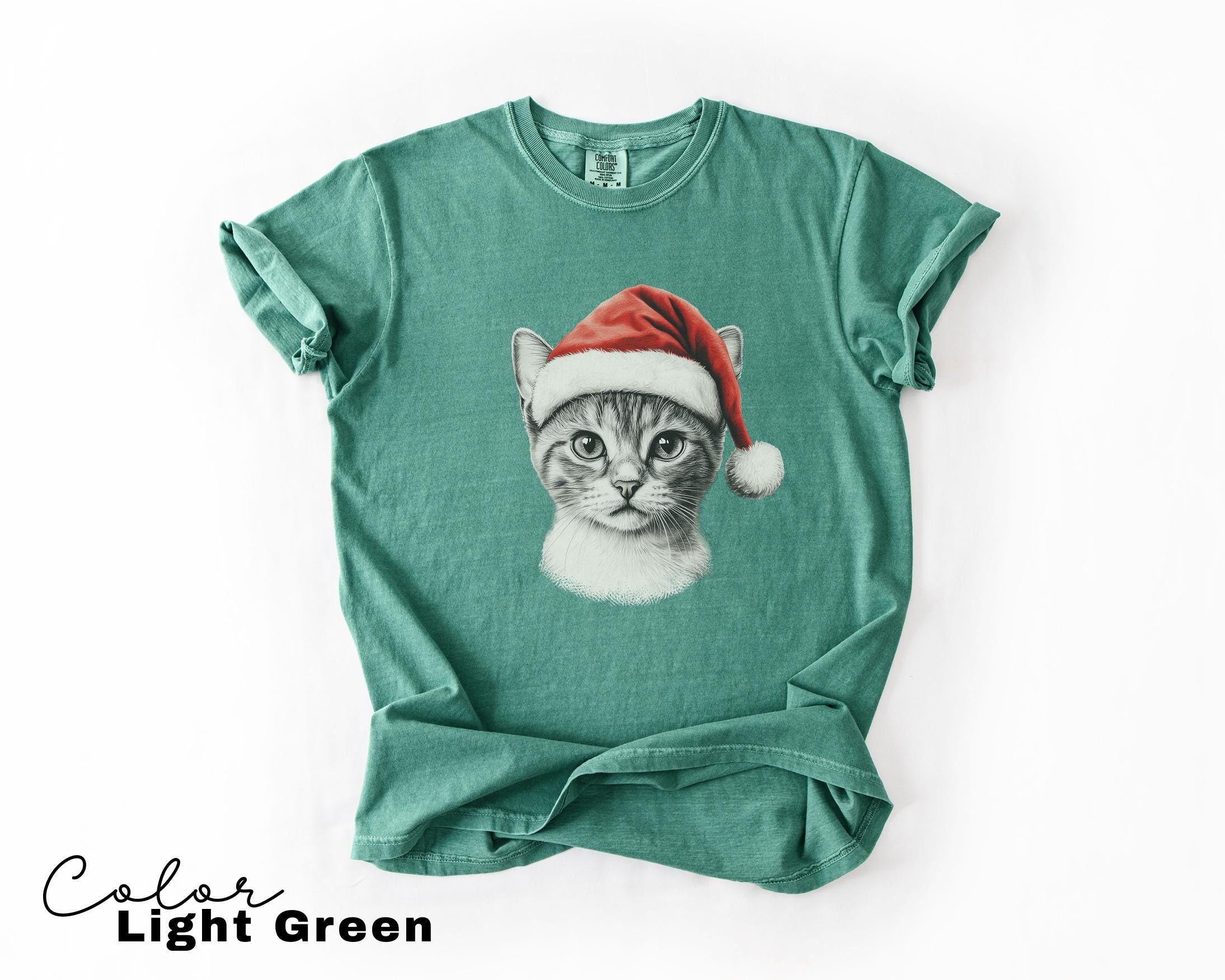 Retro 90's Cat Christmas Shirt, Kitten Christmas Shirt, Retro Christmas Cat Shirt, Winter Tee, Cottagecore, Cat Lover Gift