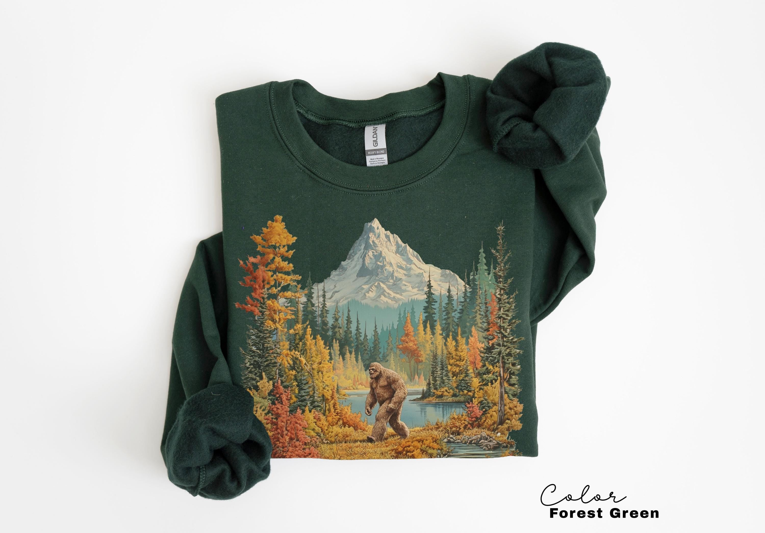Big Foot Retro Nature Sweatshirt, Big Foot Shirt, 90s Nature Outfit Crewneck, Americana Nostalgia