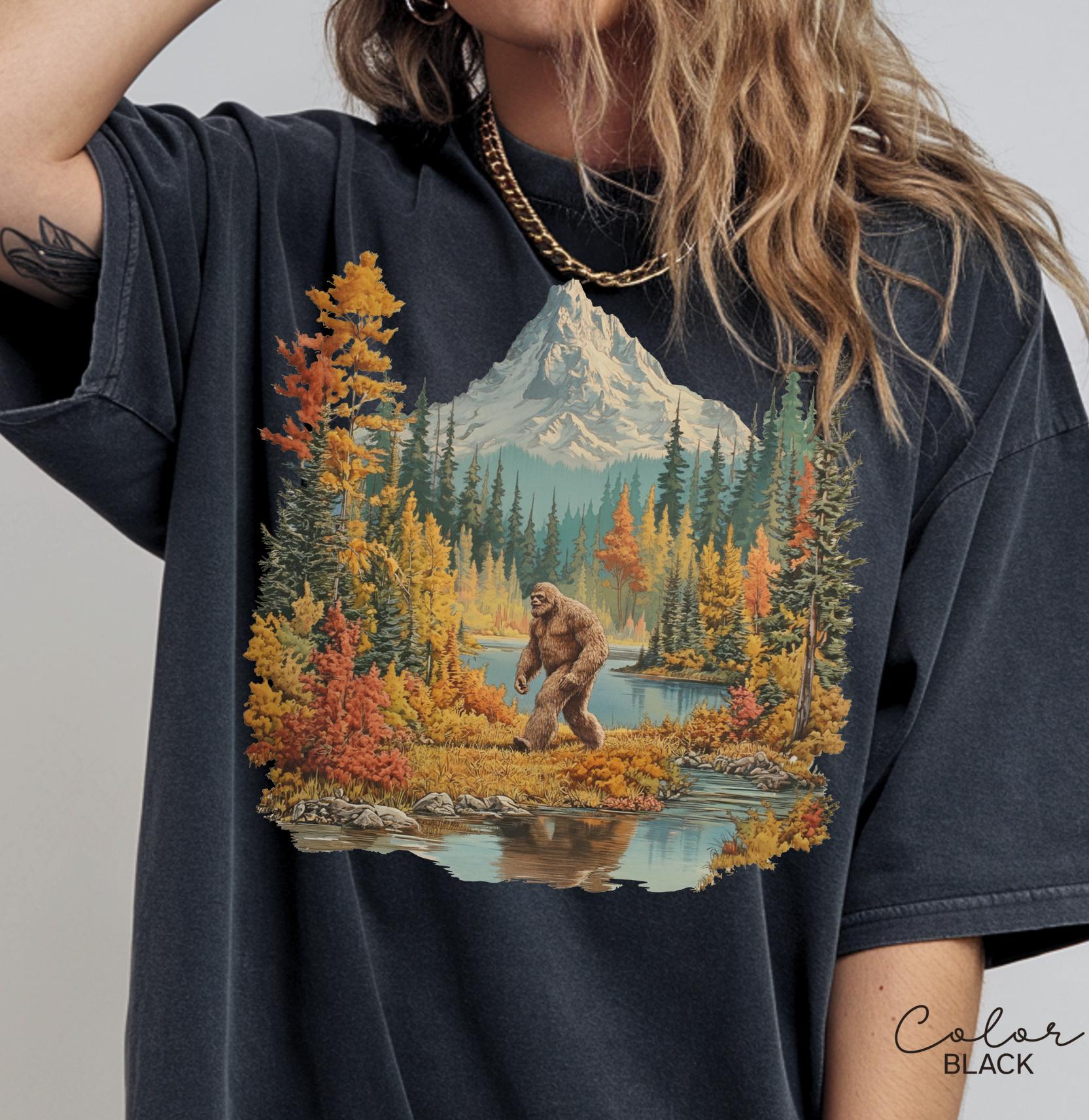 Big Foot Retro Nature Sweatshirt, 90s Nature Crewneck