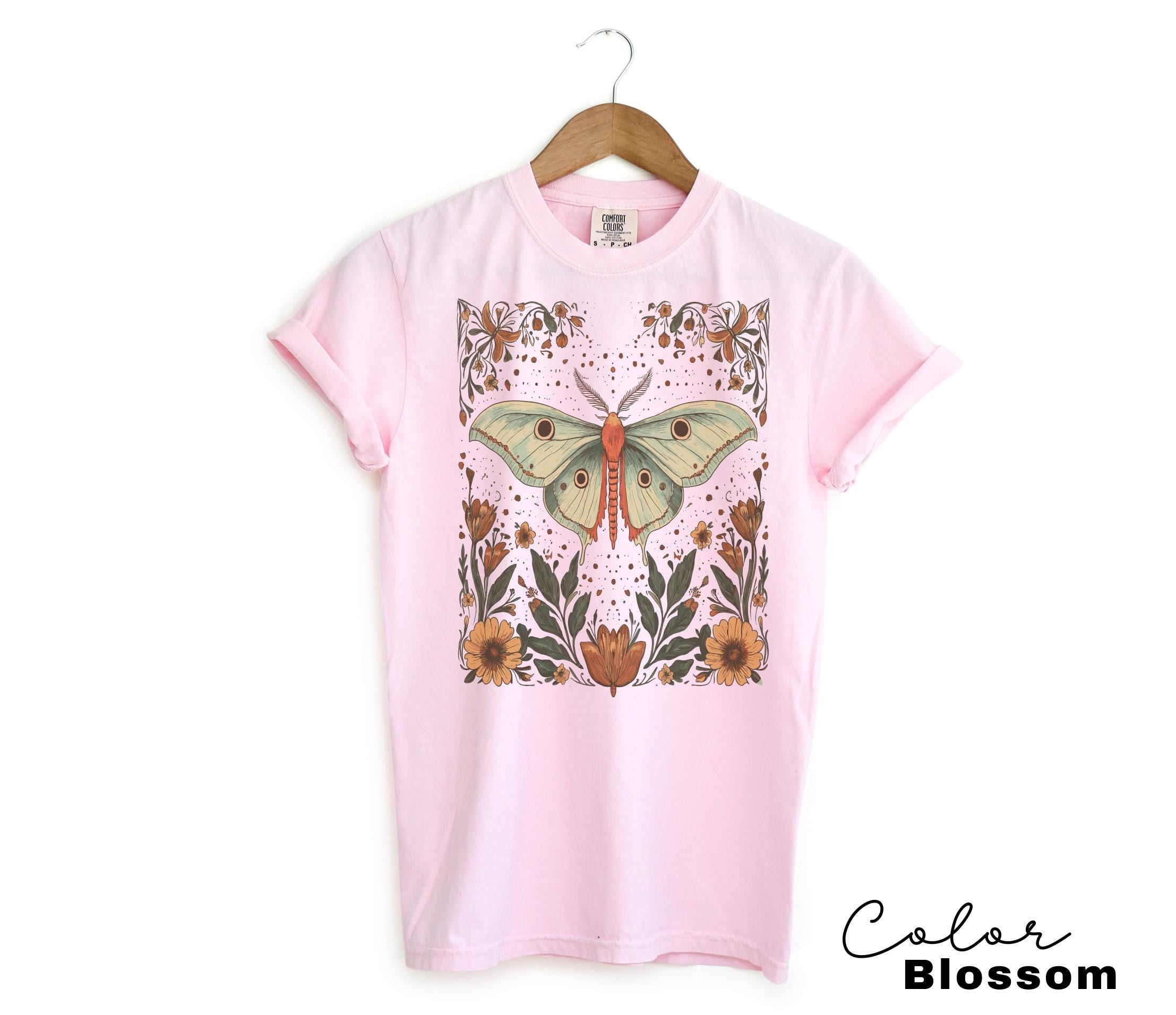 Luna Moth Sweatshirt, Cottagecore Floral Nature Lover Shirt