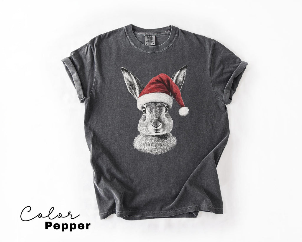 Retro 90's Animal Christmas Shirt, Rabbit Hare Shirt, Retro Nature Camping Shirt, Winter Nature Tee, Cottagecore, Woodland Animal