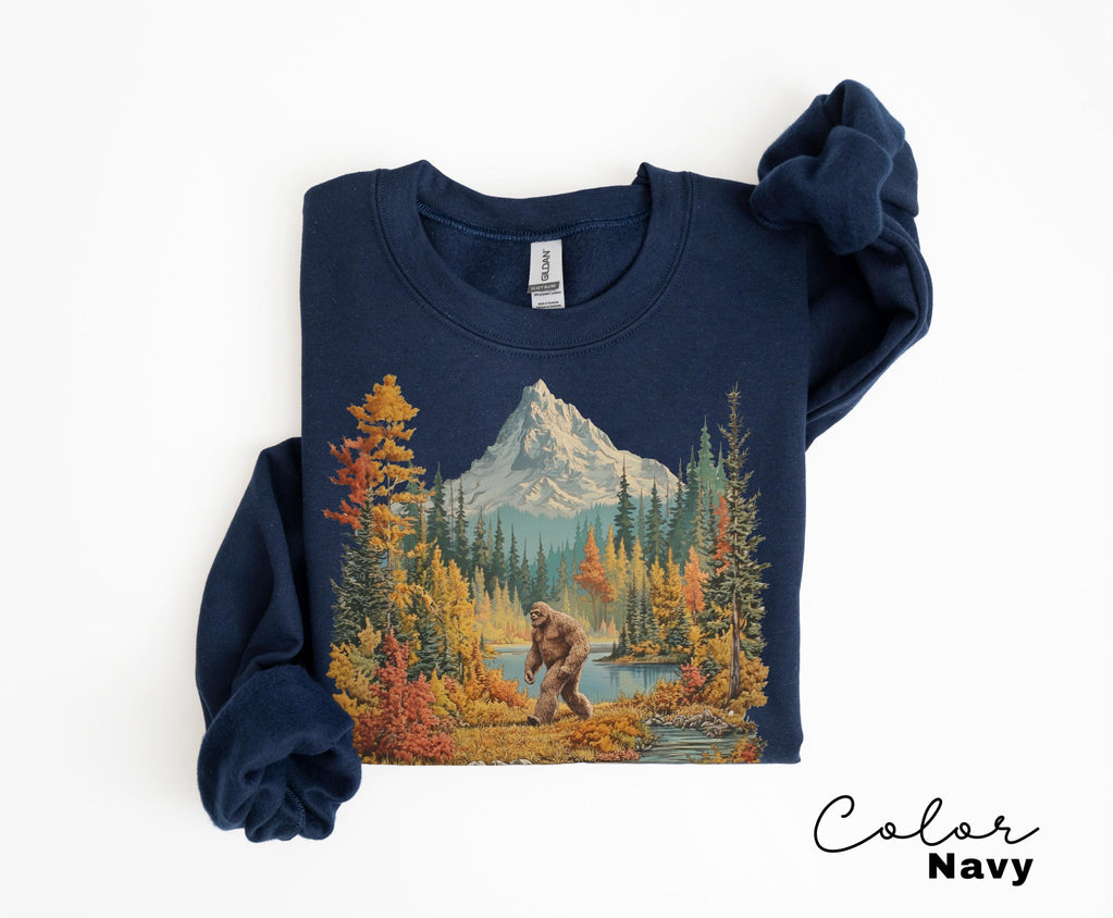 Big Foot Retro Nature Sweatshirt, Big Foot Shirt, 90s Nature Outfit Crewneck, Americana Nostalgia
