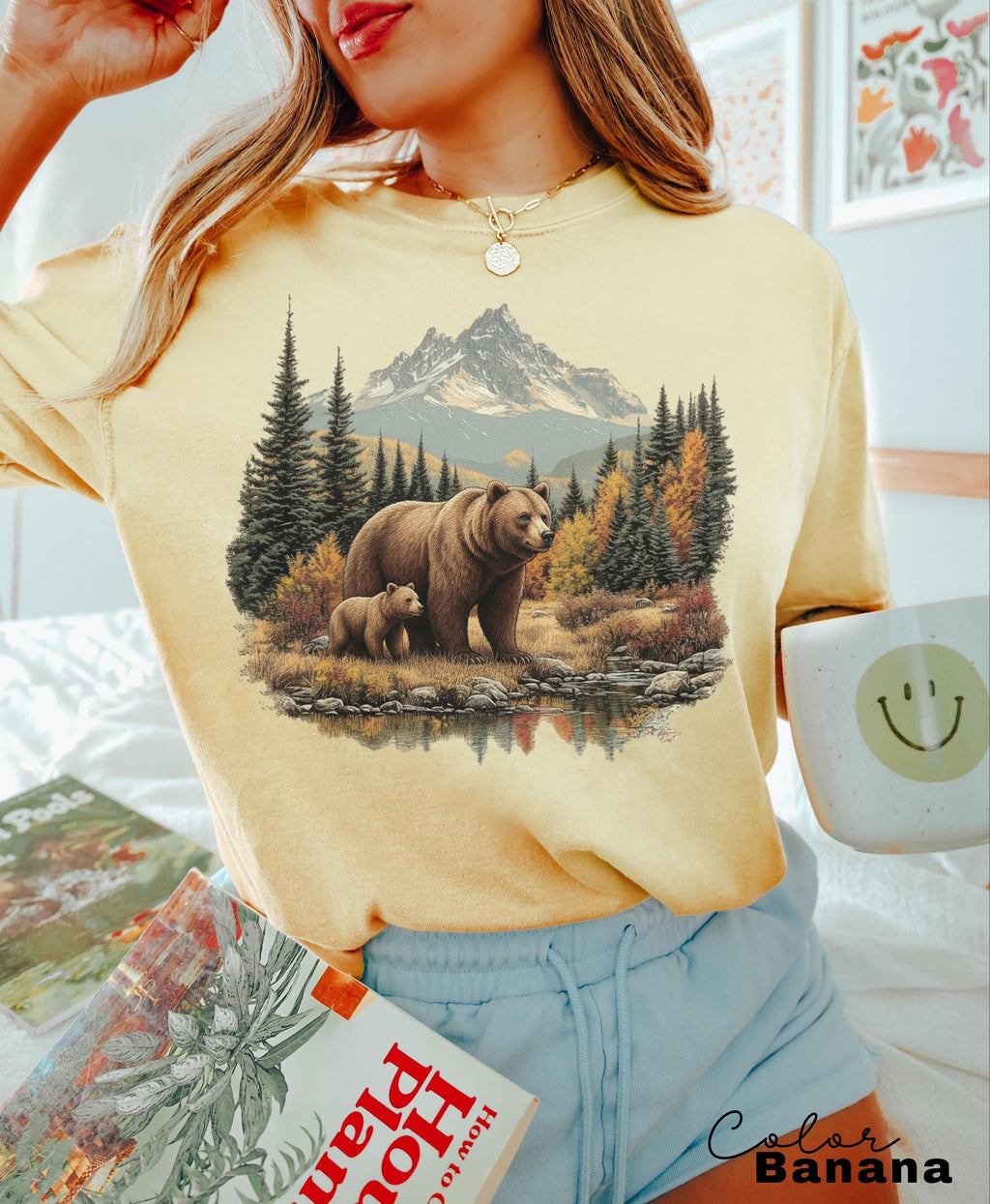 Retro Bear Sweatshirt, Vintage Fall Hunter Scene Shirt, 90s Forest Nature Outfit Crewneck, Americana Nostalgia Grizzly Bear, Nature Camping