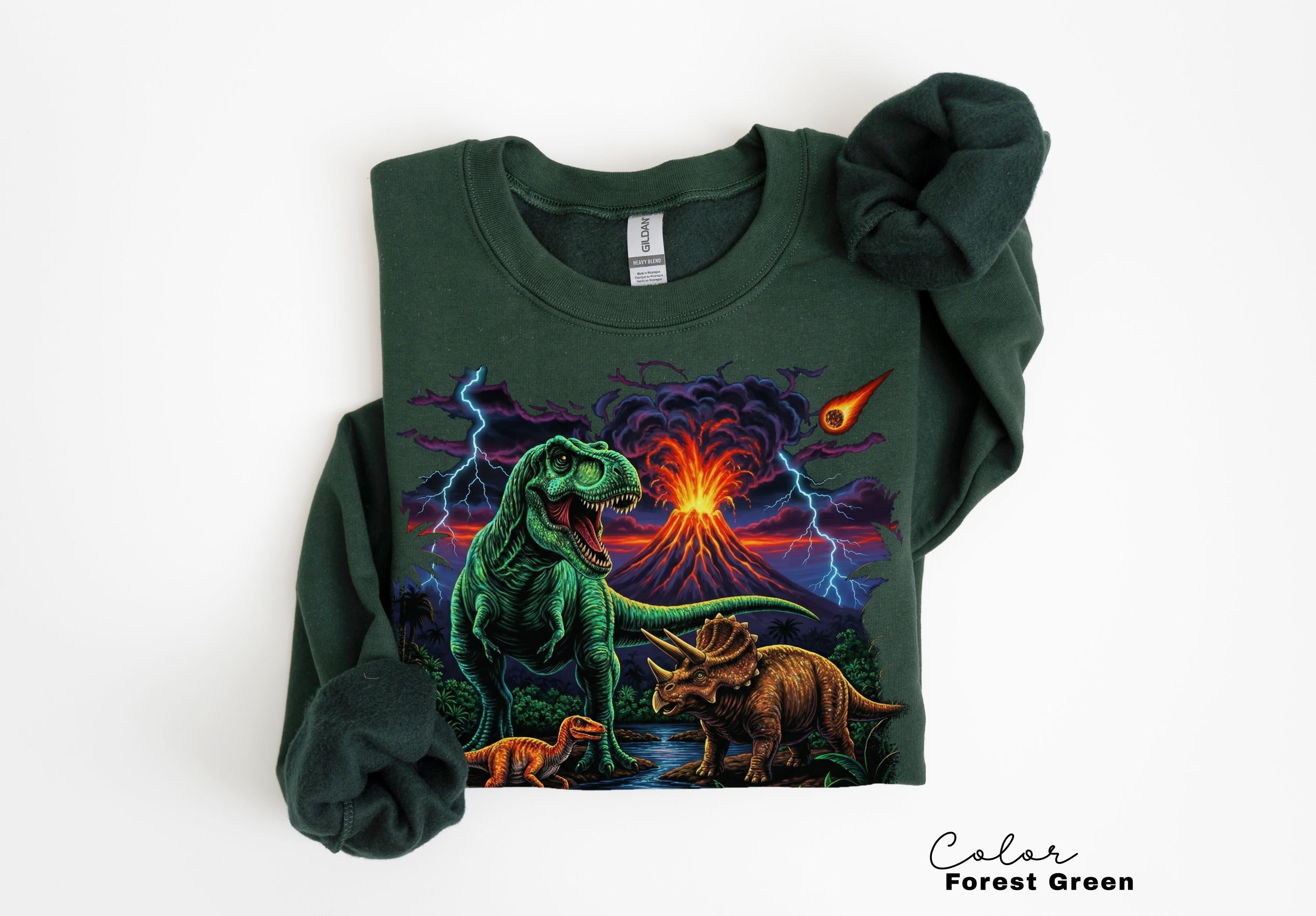 Retro Jurassic Dinosaur 90s T-Shirt, Retro T-Rex & Triceratops Sweatshirt, 90s Prehistoric Graphic Tee, Dino Top, Nostalgia Nature Gift