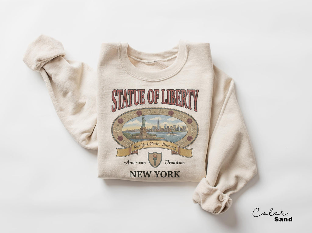 Retro New York City 90s Style Vintage T-Shirt with Statue of Liberty