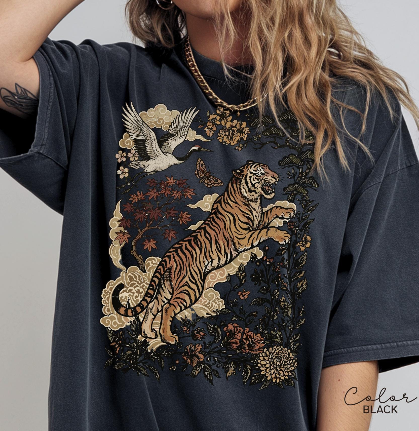 Retro Tiger T-Shirt and Sweatshirt