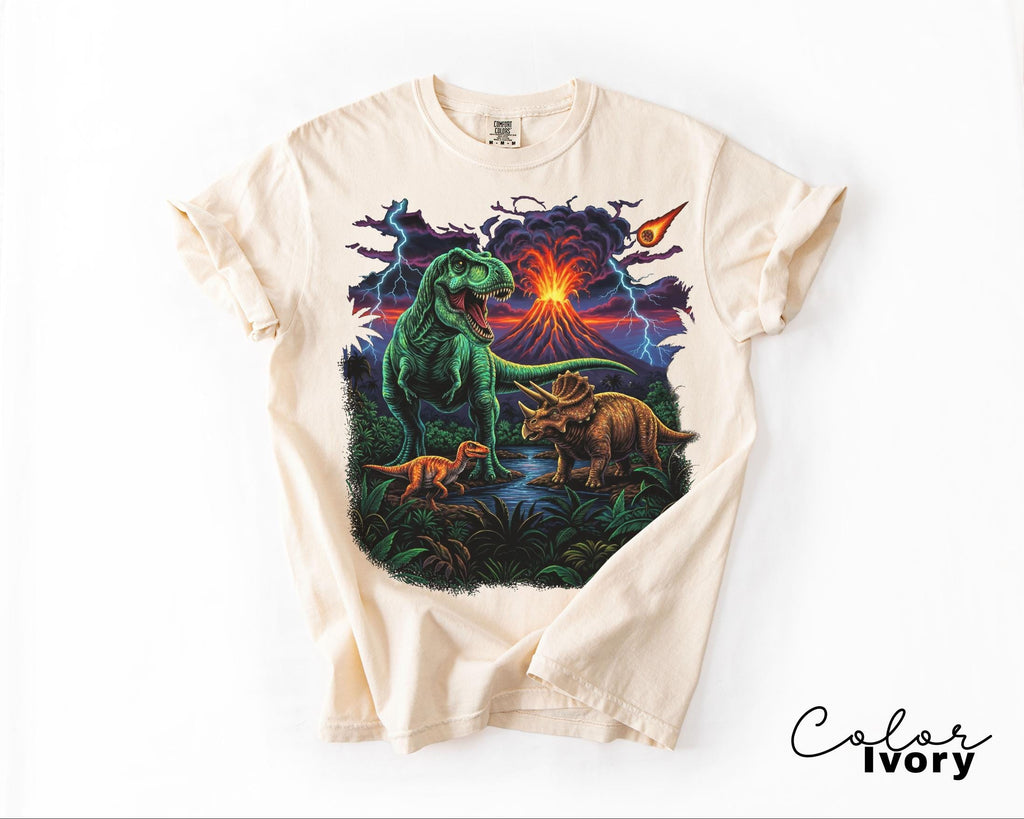 Retro Jurassic Dinosaur 90s T-Shirt, Retro T-Rex & Triceratops Sweatshirt, 90s Prehistoric Graphic Tee, Dino Top, Nostalgia Nature Gift