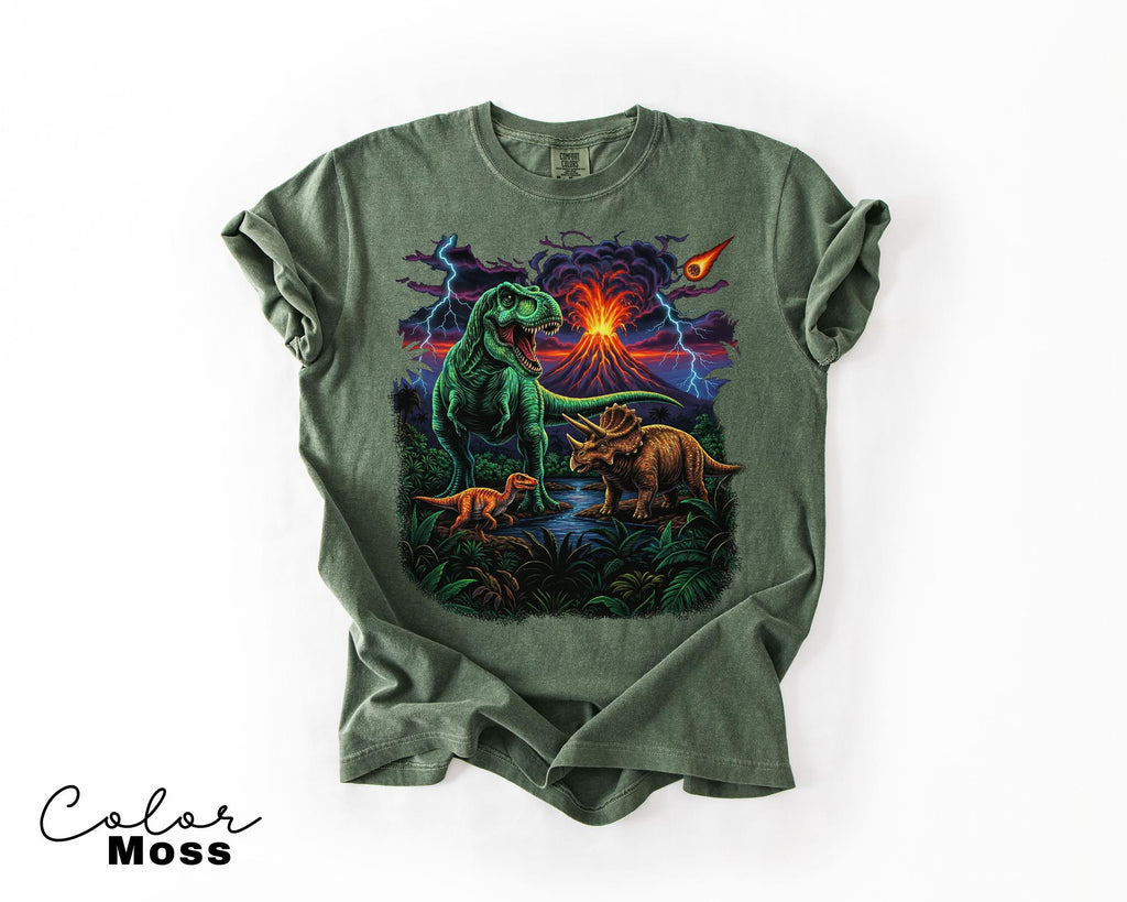 Retro Jurassic Dinosaur 90s T-Shirt, Retro T-Rex & Triceratops Sweatshirt, 90s Prehistoric Graphic Tee, Dino Top, Nostalgia Nature Gift