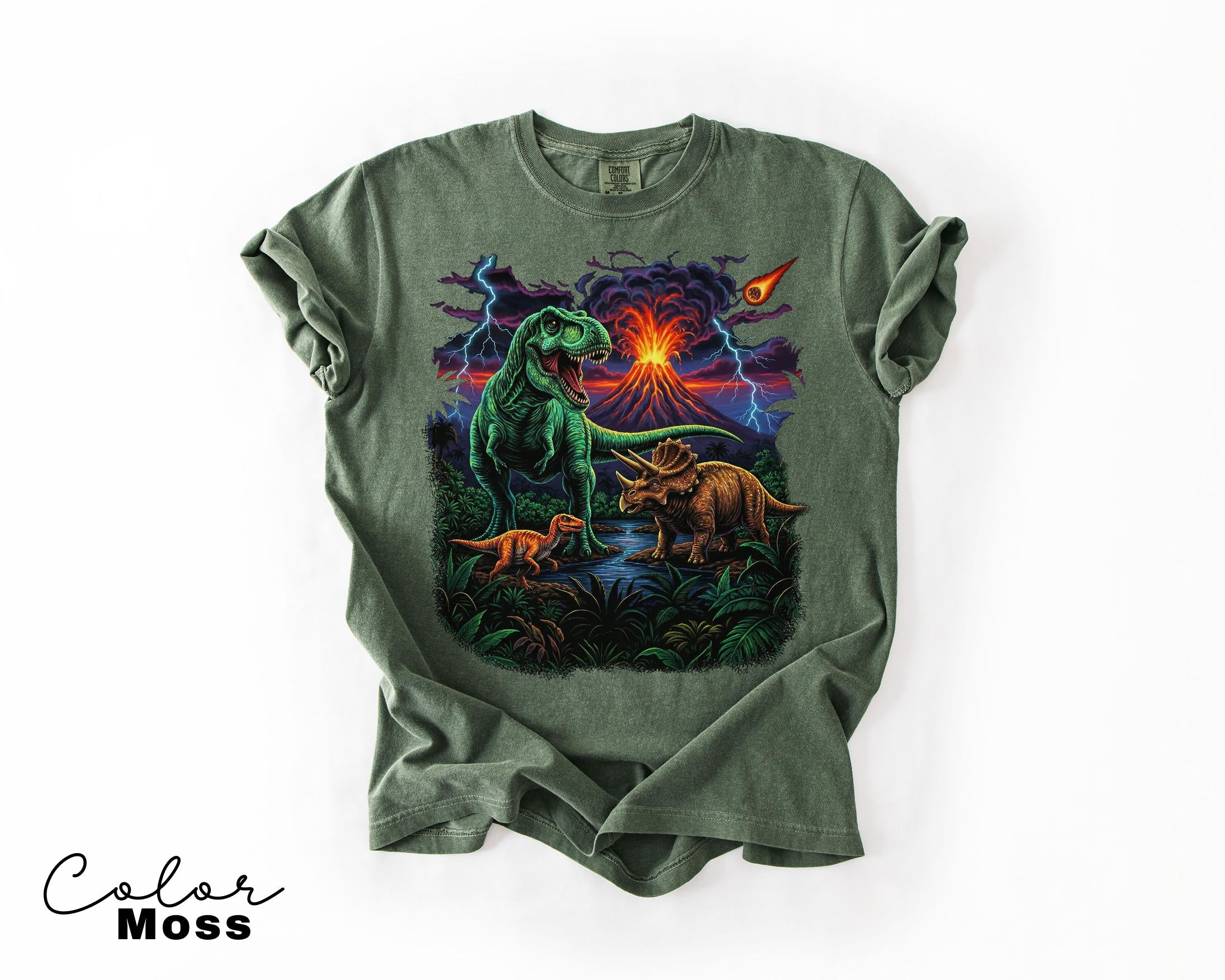 Retro Jurassic Dinosaur 90s T-Shirt, Retro T-Rex & Triceratops Sweatshirt, 90s Prehistoric Graphic Tee, Dino Top, Nostalgia Nature Gift