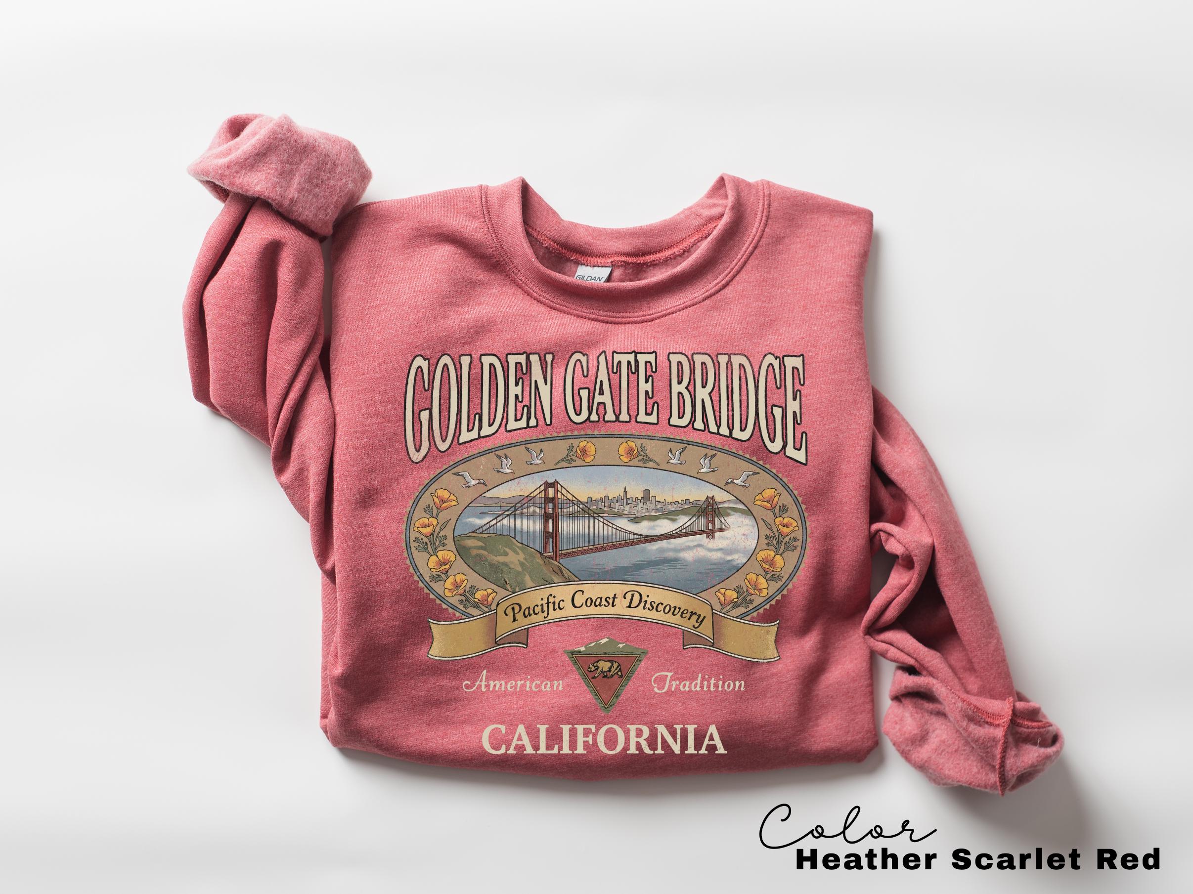 Retro California Shirt 90s Style, Vintage Style California T-Shirt, Retro Travel Shirt, Golden Gate Bridge, Vacation Shirt,