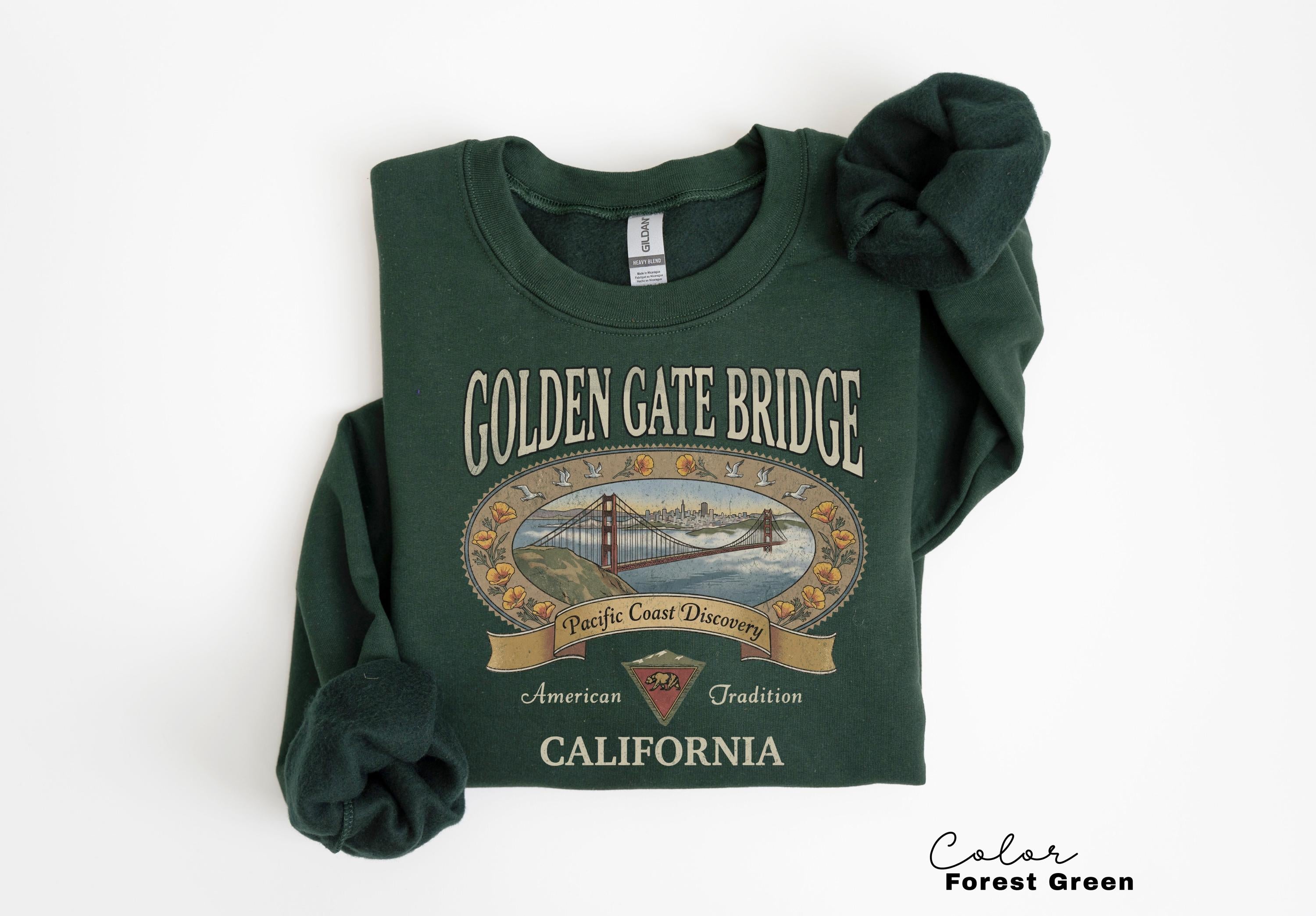 Retro California Shirt 90s Style, Vintage Style California T-Shirt, Retro Travel Shirt, Golden Gate Bridge, Vacation Shirt,