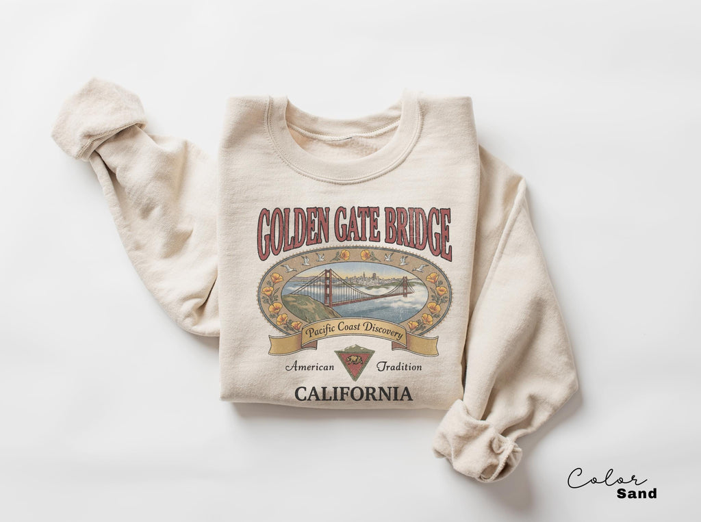 Retro California Shirt 90s Style, Vintage Style California T-Shirt, Retro Travel Shirt, Golden Gate Bridge, Vacation Shirt,