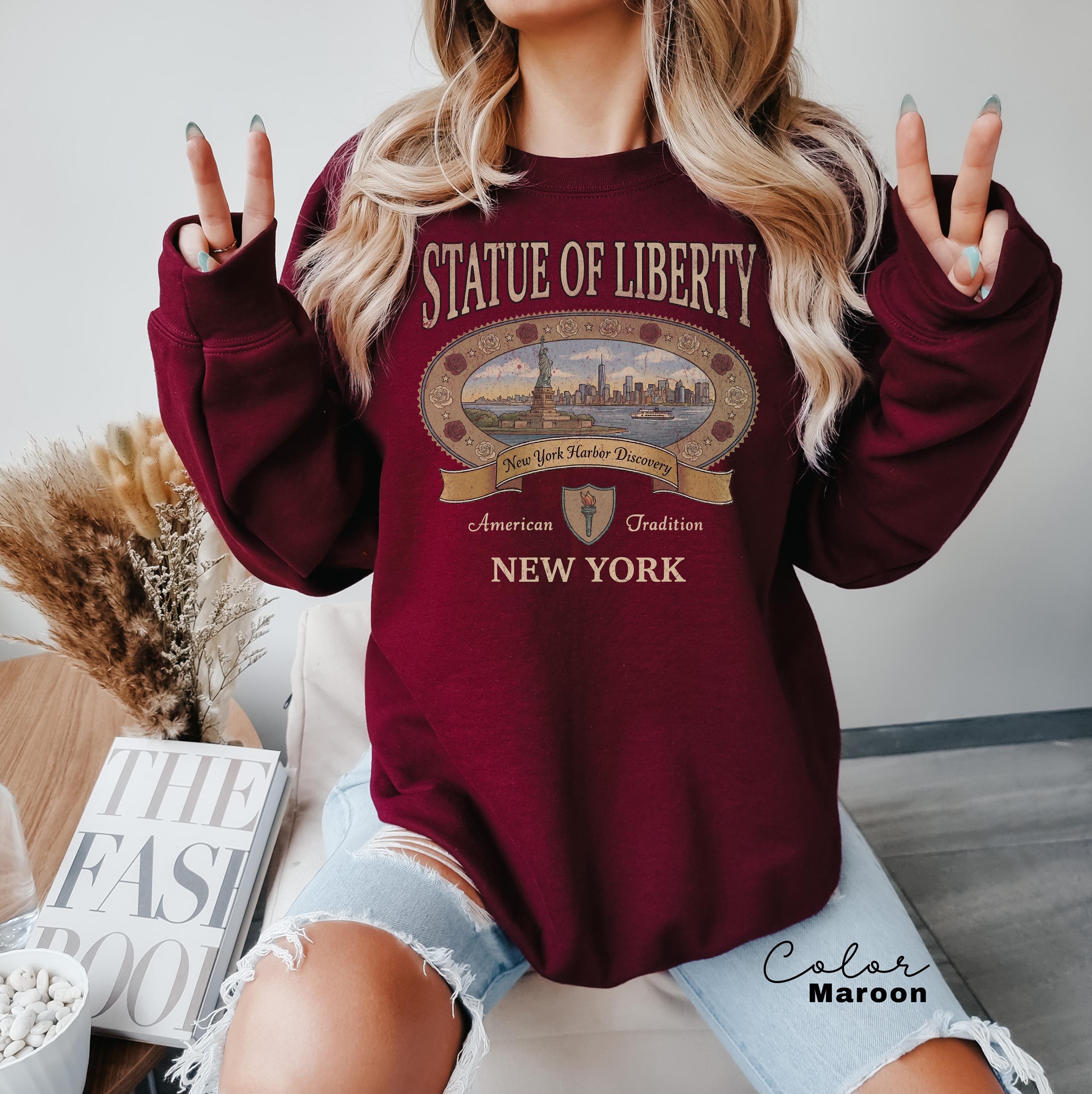 Retro New York City Shirt 90s Style, Vintage Style New York T-Shirt, Retro Travel Shirt, Statue of Liberty, Vacation NYC Shirt