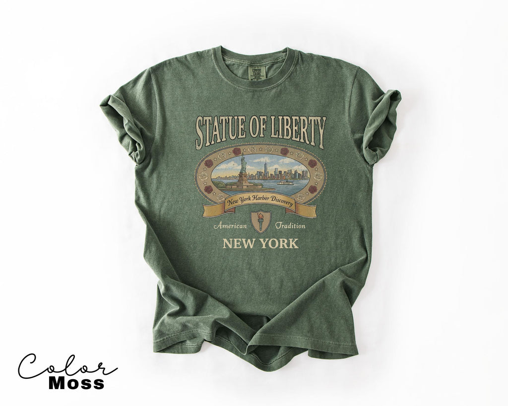 Retro New York City 90s Style Vintage T-Shirt with Statue of Liberty