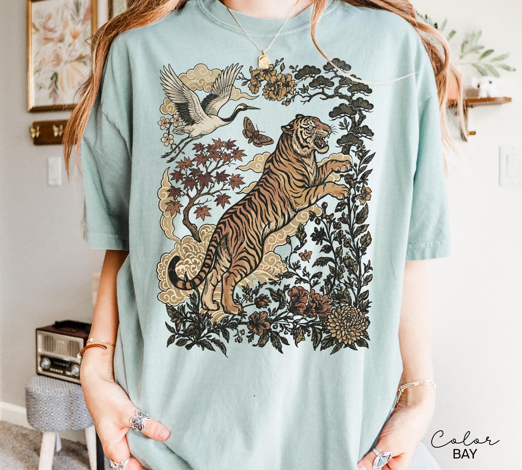 Retro Tiger T-Shirt and Sweatshirt