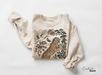 Retro Tiger T-Shirt, Animal Gift for Tiger Lover, Wild Cat Sweatshirt, Linocut Style, Boho, Cottagecore