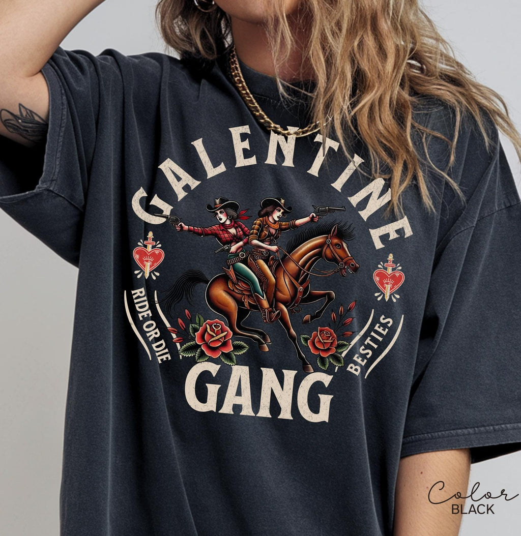 Galentine Gang Shirt, Comfort Colors Valentine Besties, Galentines Gift for Friend, Matching Valentines Day Group Sweatshirt, Cowgirls