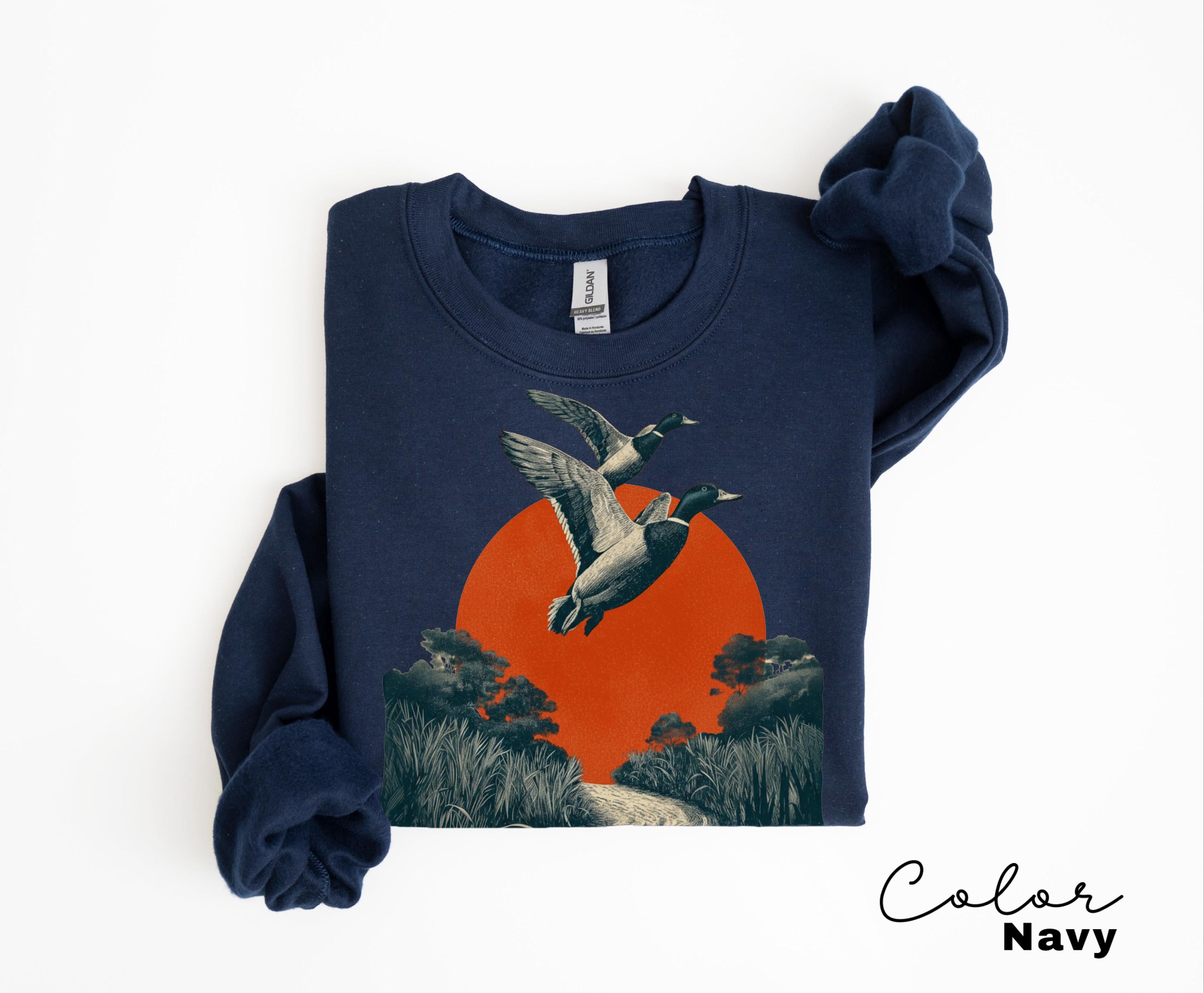 Mallard Ducks 90's Flying Duck Sweatshirt, Nature Lover Shirt