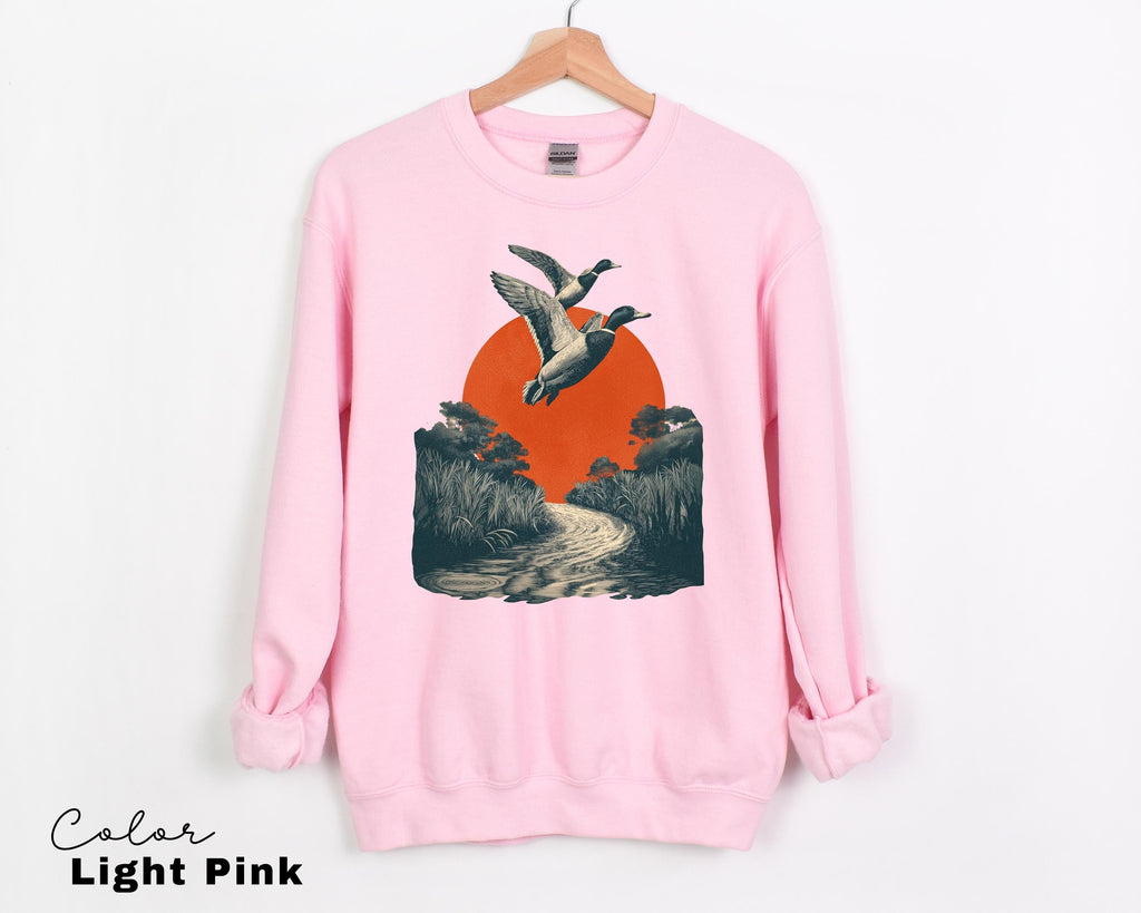 Mallard Ducks 90's Flying Duck Sweatshirt, Nature Lover Shirt