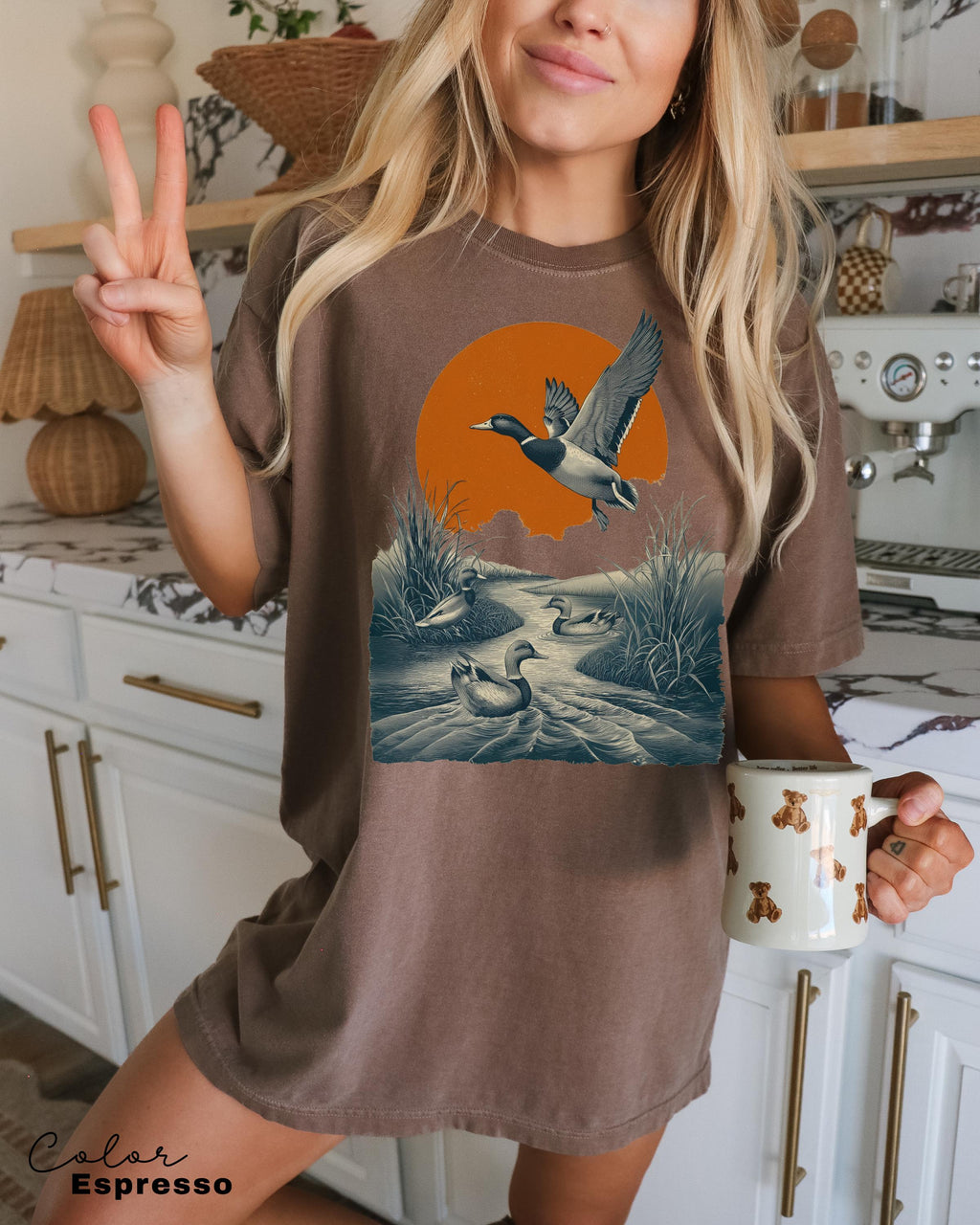 Duck Nature Shirt, 90's Flying Mallard Duck Sweatshirt, Nature Lover Sweatshirt, Bird Animal Outdoor Lover Shirt, Country Duck Shirt