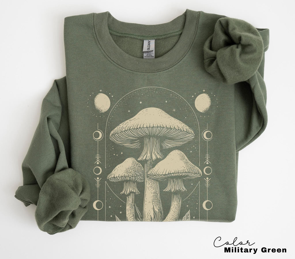 Celestial Mushroom Boho Trendy Sweatshirt, Astrology Tee